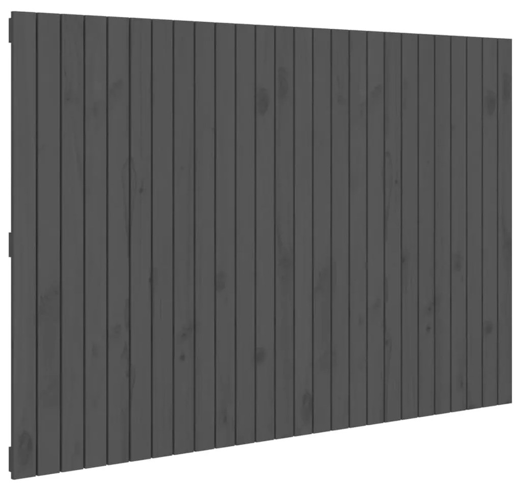 824960 vidaXL Tăblie de pat pentru perete, gri, 166x3x110 cm, lemn masiv pin