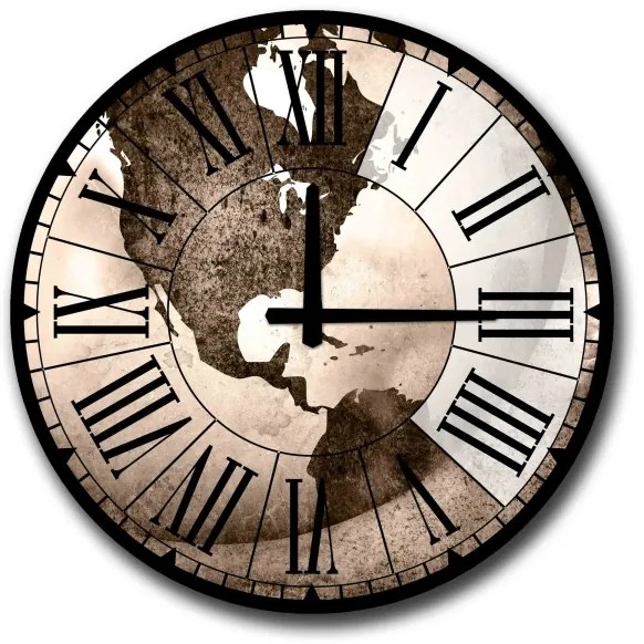 Ceas de perete d. 50 cm 1xAA maro