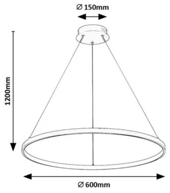 Rabalux BELIZA 72344 - Lustră suspendată cu cablu, LED, 55W, 230V, 3000K