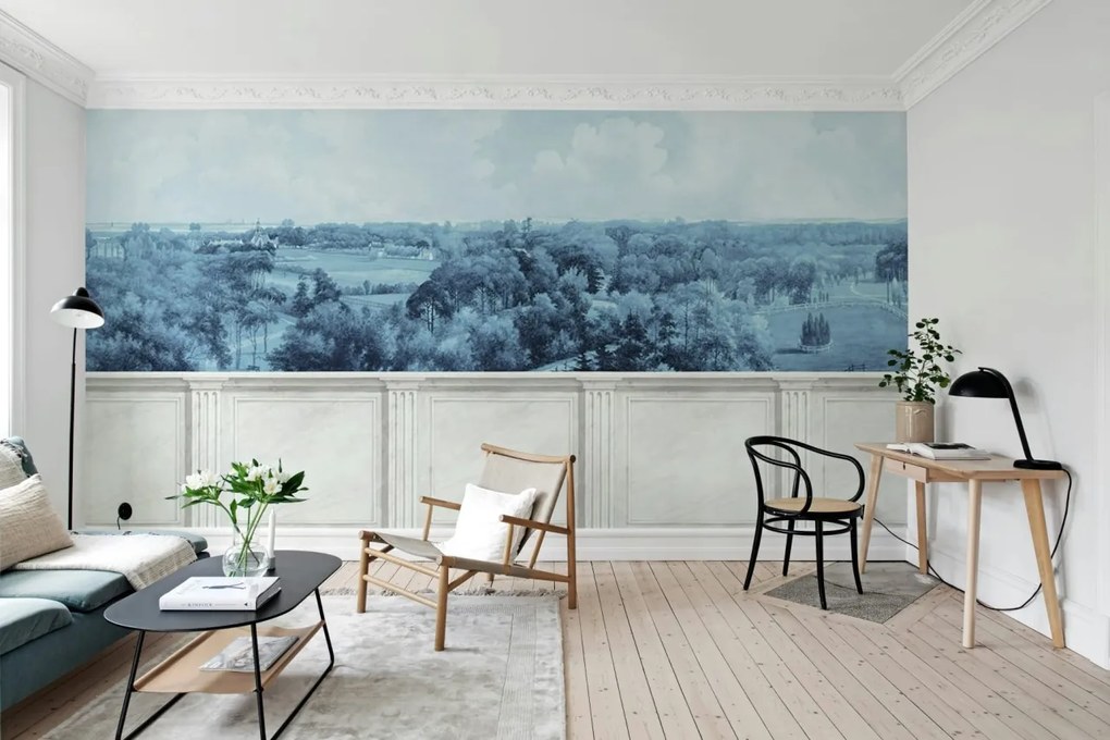 Tapet Panorama Views, Vintage Blue, Rebel Walls