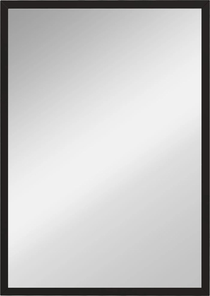 HOMCOM Oglindă Dreptunghiulară de Perete cu Cârlige, Sticlă și MDF, 60x80 cm, Negru | Aosom Romania