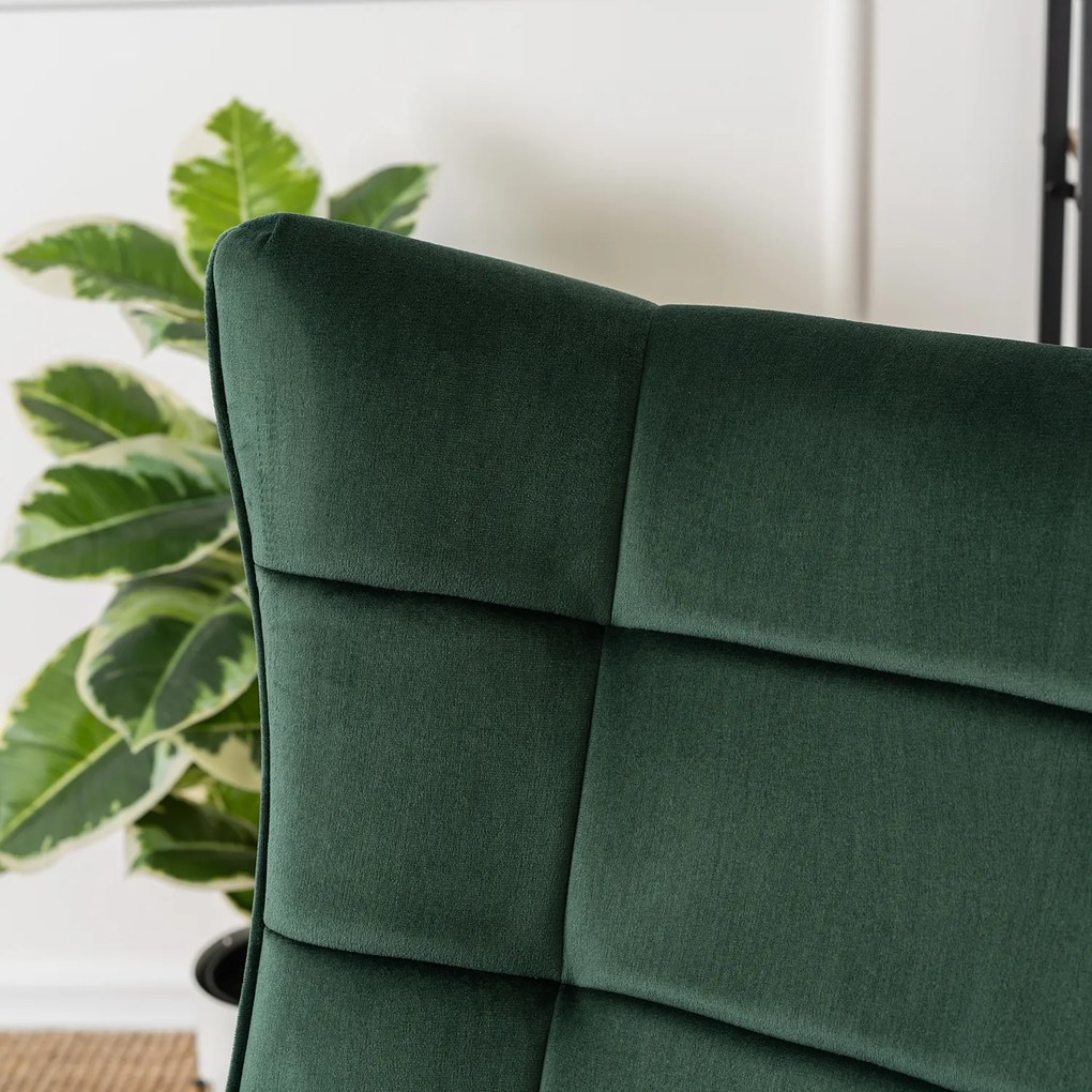 JAKS Fotoliu balansoar verde velur Jackson