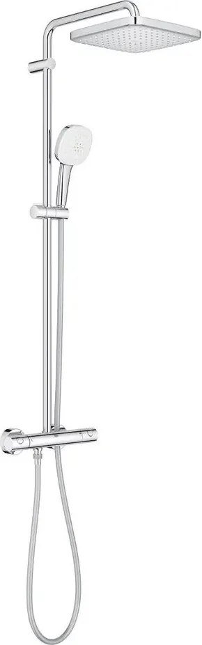 Coloana de dus Grohe Tempesta 250 Cube cu baterie termostatata crom lucios