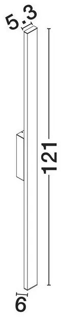 Aplica LED exterior design liniar 121cm IP65 DOUL alb
