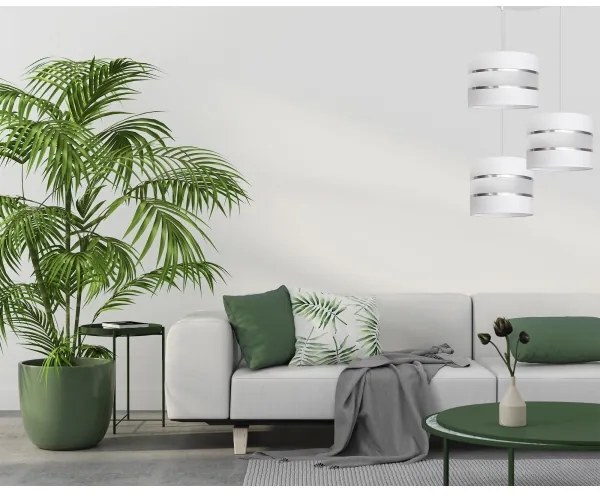 Lustră pe cablu HELEN 3xE27/15W/230V alb