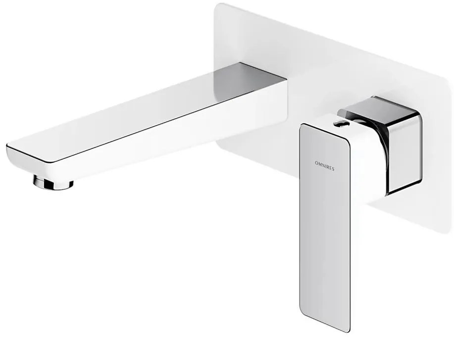 OMNIRES PM7415CRB baterie lavoar incastrabilă PARMA crom/alb