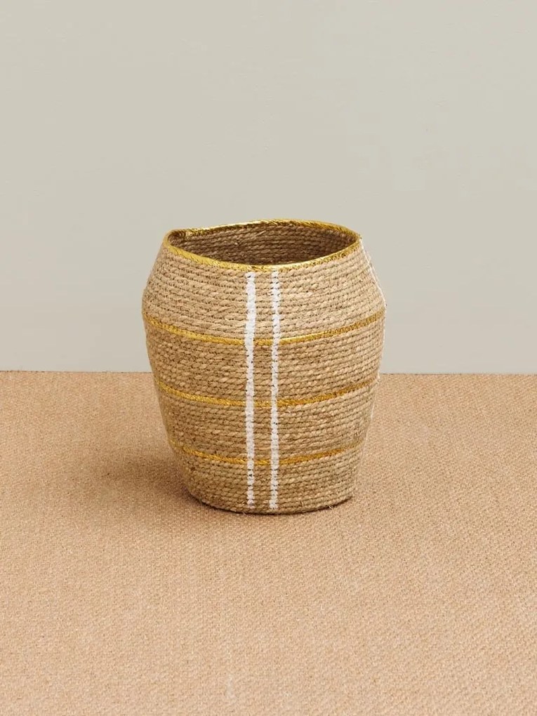 Set 2 cosuri de depozitare, din zambila de apa, Ghana