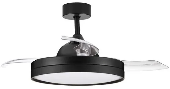 Lustra LED cu Ventilator si telecomanda NEVMA negru