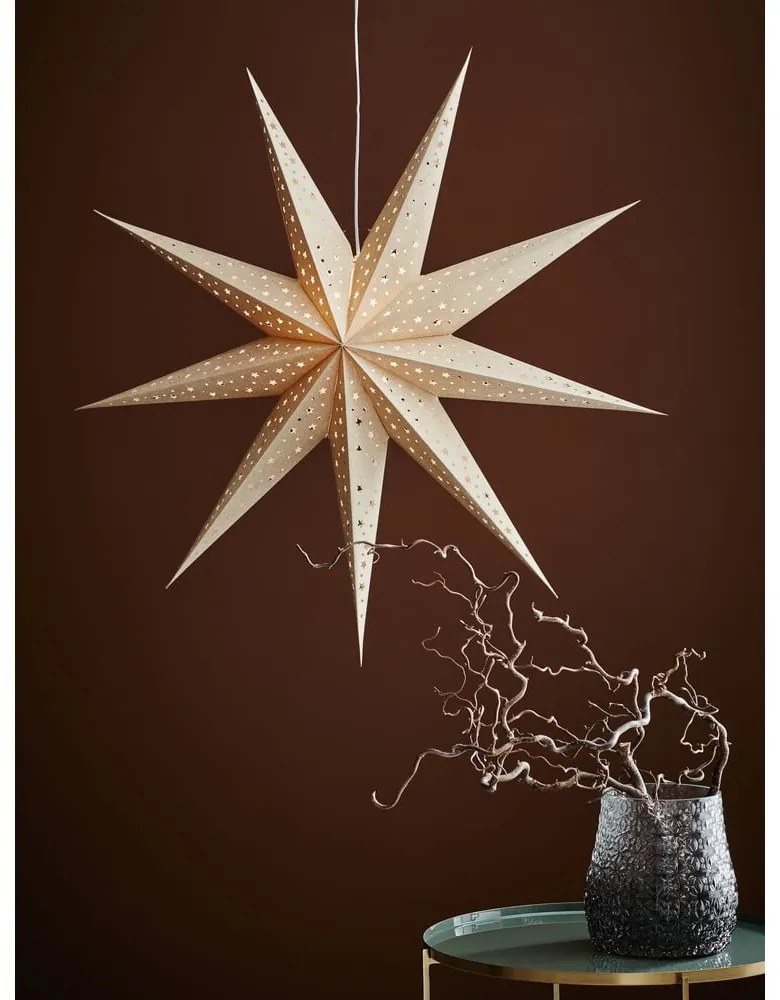 Decorațiune luminoasă albă ø 75 cm cu model de Crăciun Solvalla – Markslöjd