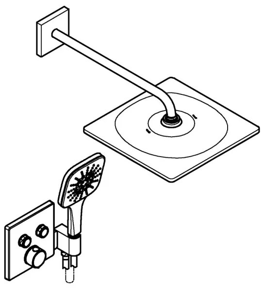 GROHE 34876000 - Sistem de duș PRECISION SMARTCONTROL 310 × 310 mm, crom