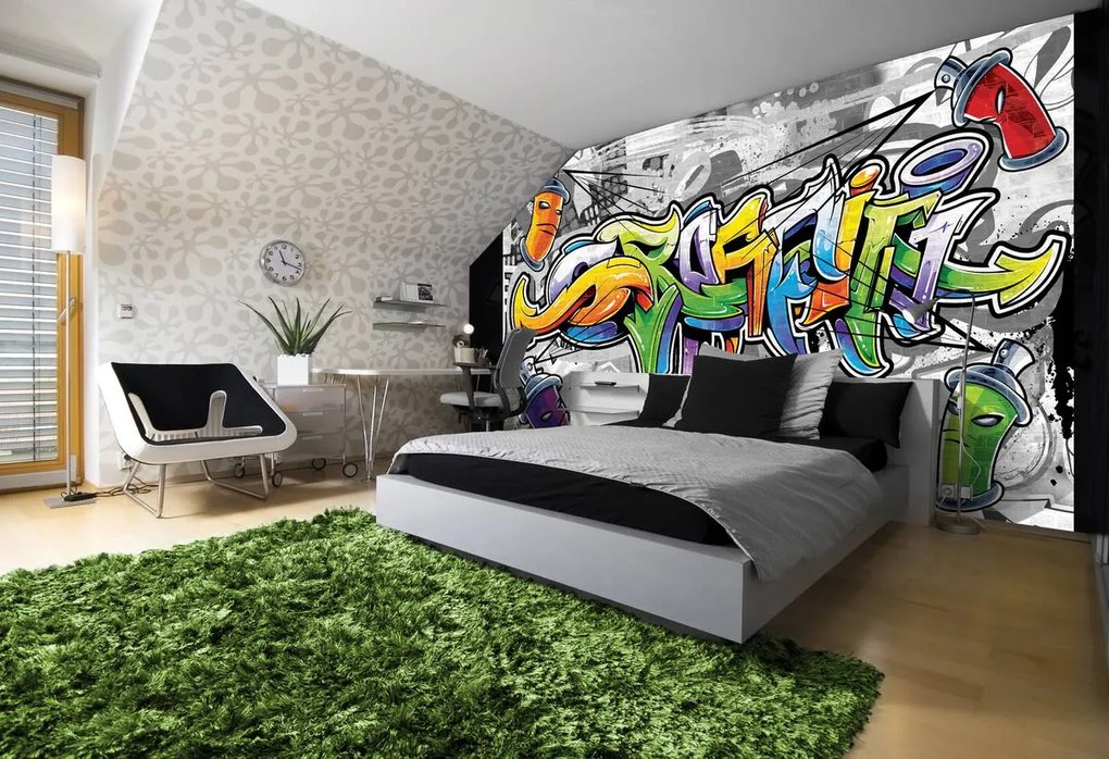 Fototapet - Graffiti colorat (254x184 cm)