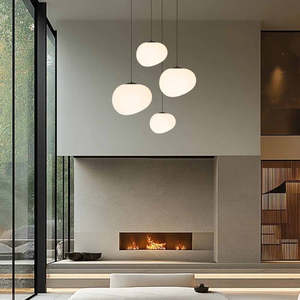 Lustră alb-negru ø 25 cm Stones – Candellux Lighting
