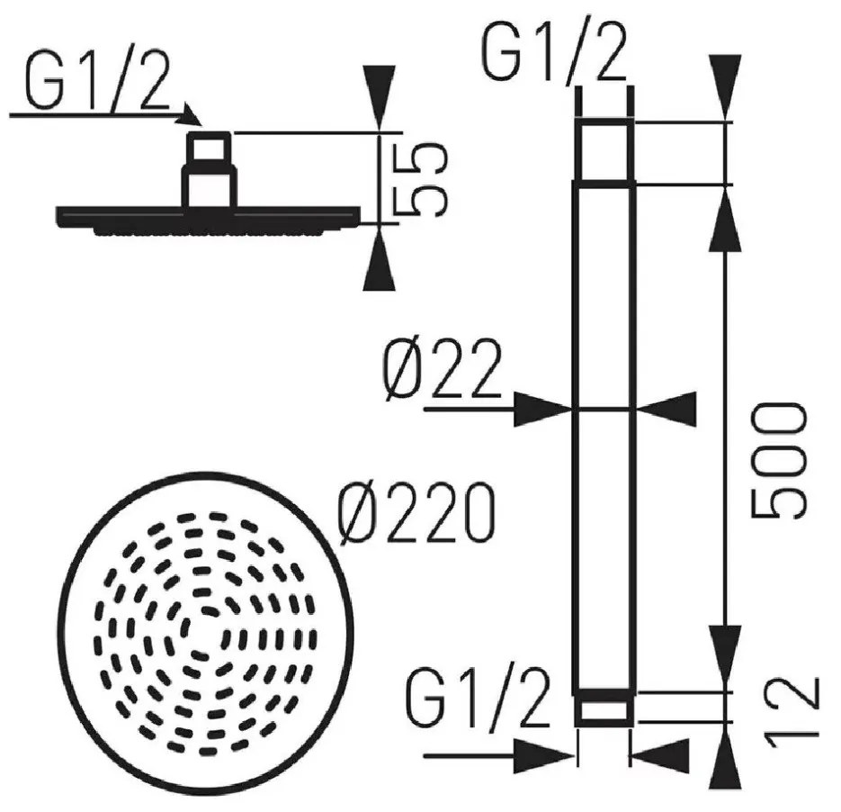 Dus fix Ferro Rotondo 9, crom - NPT02