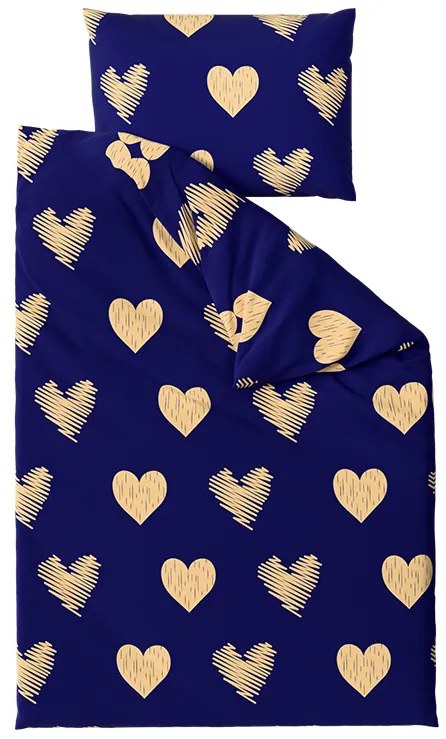 Lenjerie de pat din microfibra GOLBINO albastru inchis Dimensiune lenjerie de pat: 70 x 90 cm | 140 x 220 cm