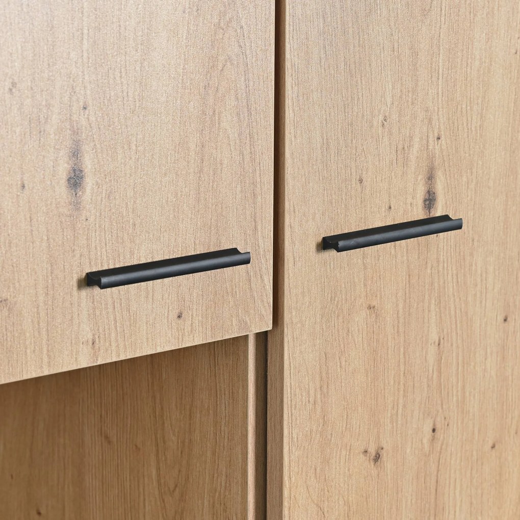 Vitrină modernă cu iluminare LED, Culoare naturală | Aosom Romania