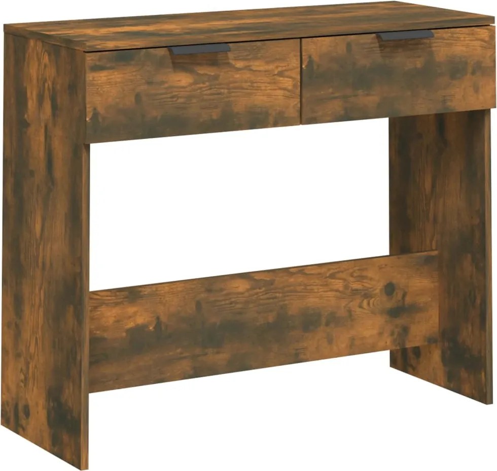 vidaXL Măsuță consolă, stejar fumuriu, 90x36x75 cm, lemn prelucrat