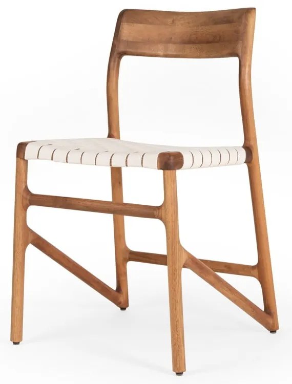 Scaun de dining alb/maro Fawn – Gazzda