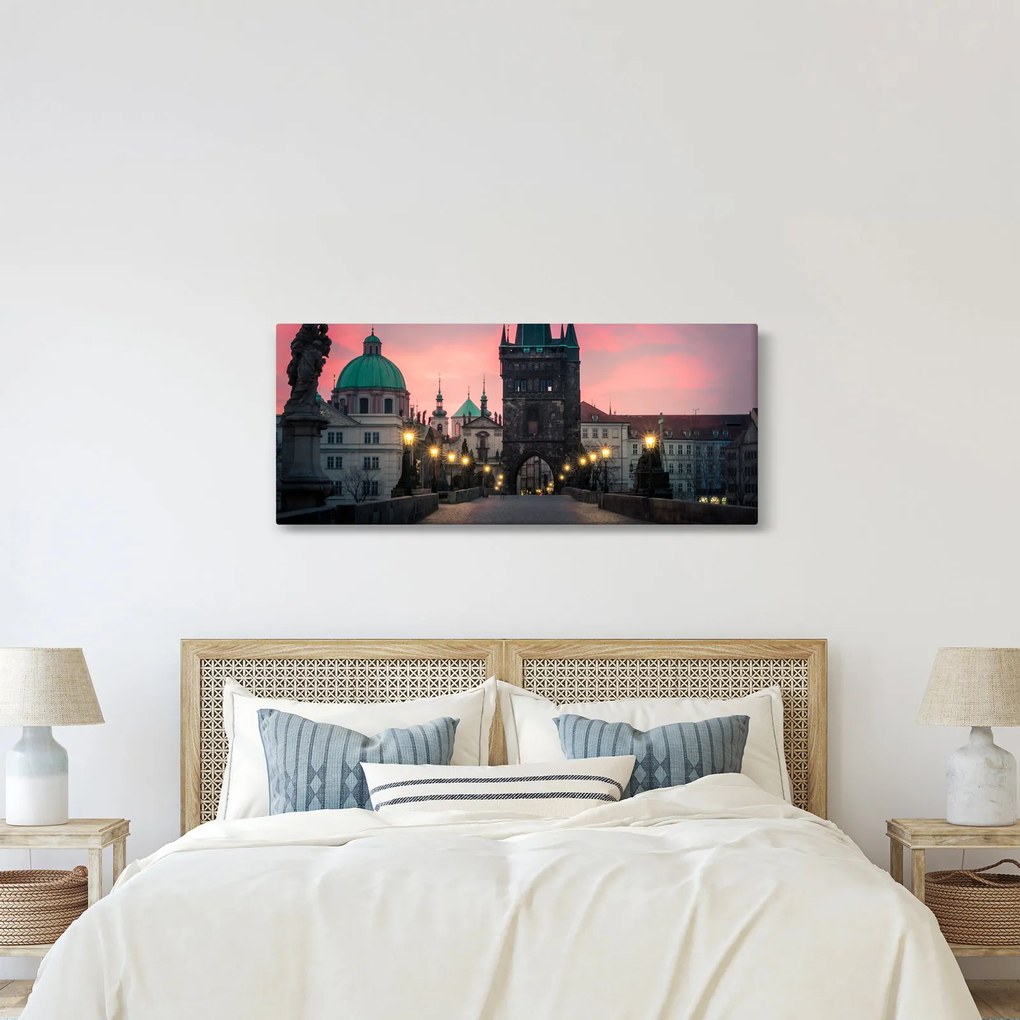 Tablou - Pe podul lui Carol,Praga (120x50 cm)