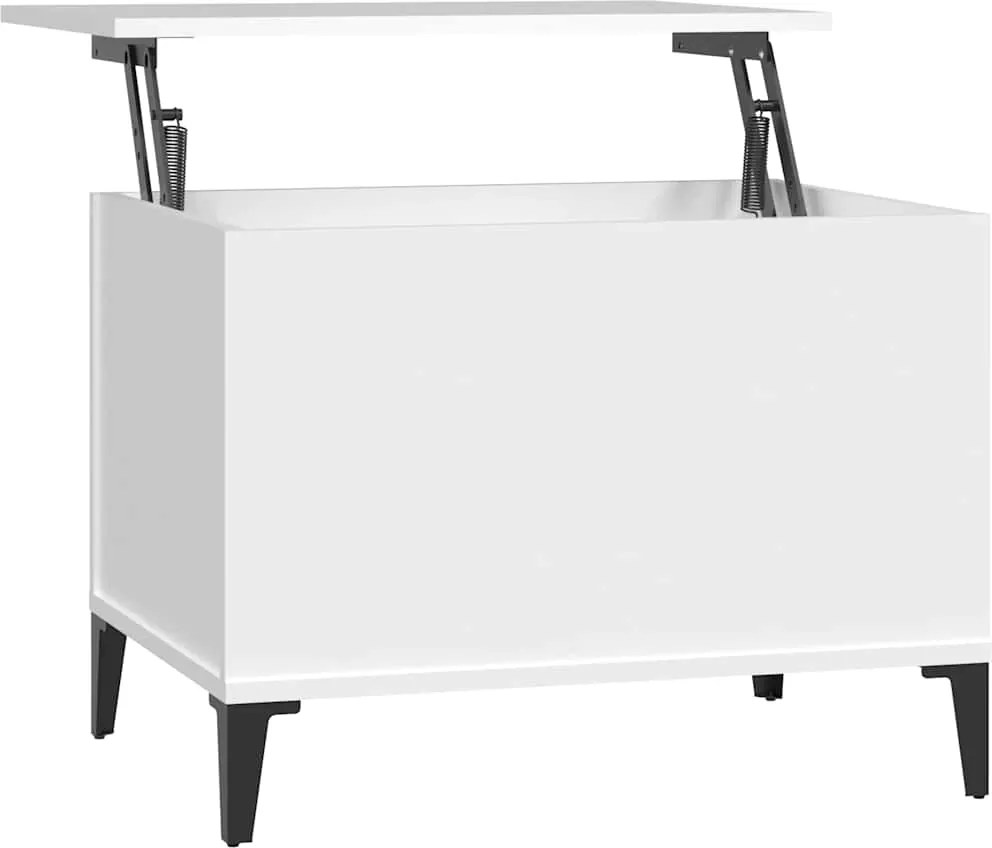 vidaXL Măsuță de cafea, alb, 60x44,5x45 cm, lemn prelucrat