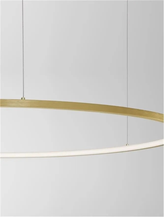 Lustra LED suspendata design modern circular TARQUIN D-100cm aurie