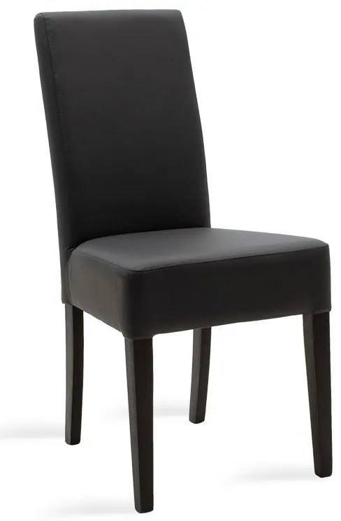Scaun Bucatarie/Dining Digit Piele Ecologica Gri Inchis Picioare Wenge