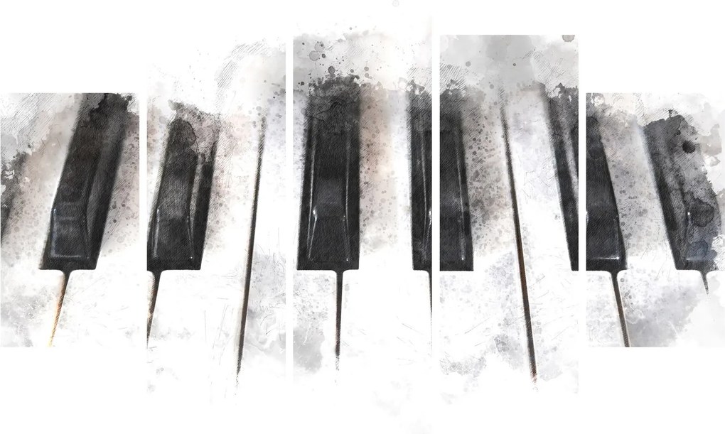 Tablou - Pian, acuarelă (150x105 cm)