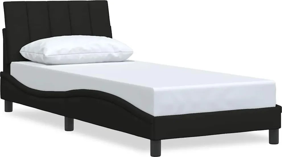 vidaXL Cadru de pat fără saltea Hanko țesătură neagră 80x200 cm