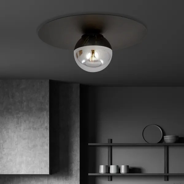 Plafonieră SOLAR 1xE14/10W/230V negru/gri