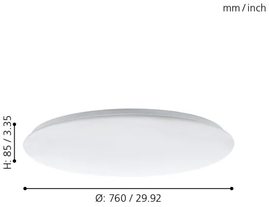 Eglo 97527 - Plafonieră LED dimabilă GIRON LED/60W/230V
