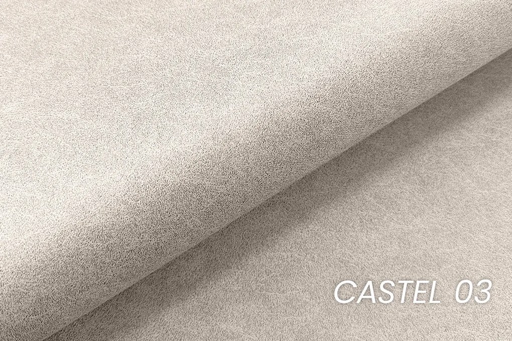 Pat continental Solani 160x200 cu spațiu de depozitare - catifea bej deschis Castel 03