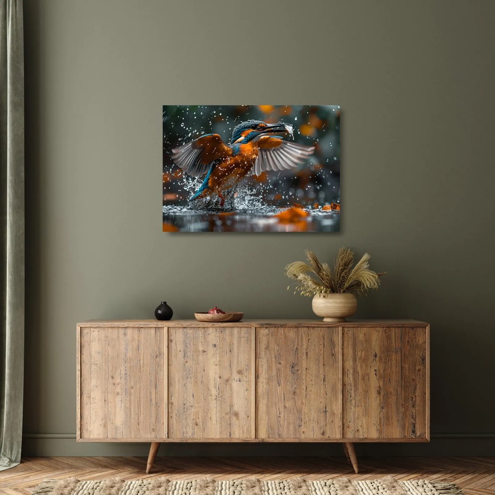 Tablou pe sticlă - Ianuarie (70x50 cm)