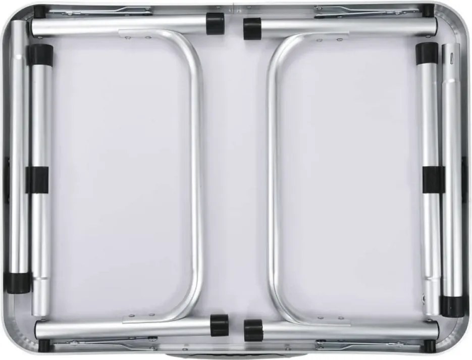 Masă de camping pliabiăla, 60 cm, aluminiu/MDF, KEPI TYP 2