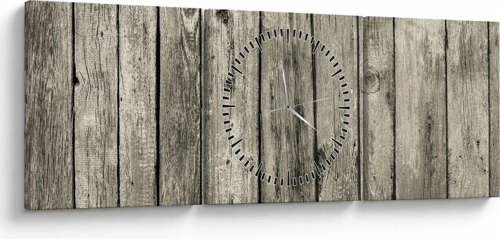 Tablou - Lemn (cu ceas) (90x30 cm)