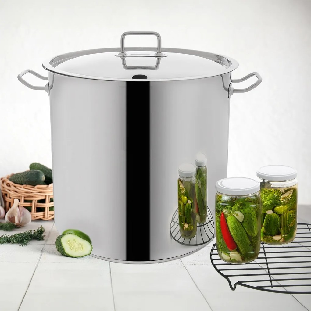 Orion Cratiță din oțel inoxidabil cu grilă 32 l