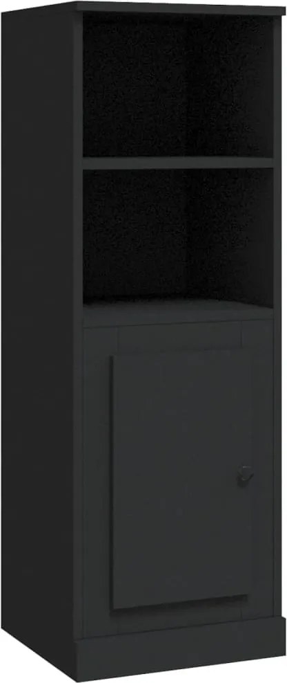 vidaXL Dulap înalt, negru, 36x35,5x103,5 cm, lemn compozit
