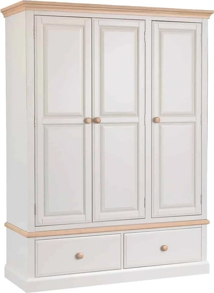 Dulap lemn masiv natur Sussane Gri/, 155 × 58 × 200 cm