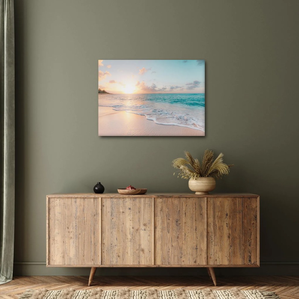 Tablou - Plaja de vis (70x50 cm)