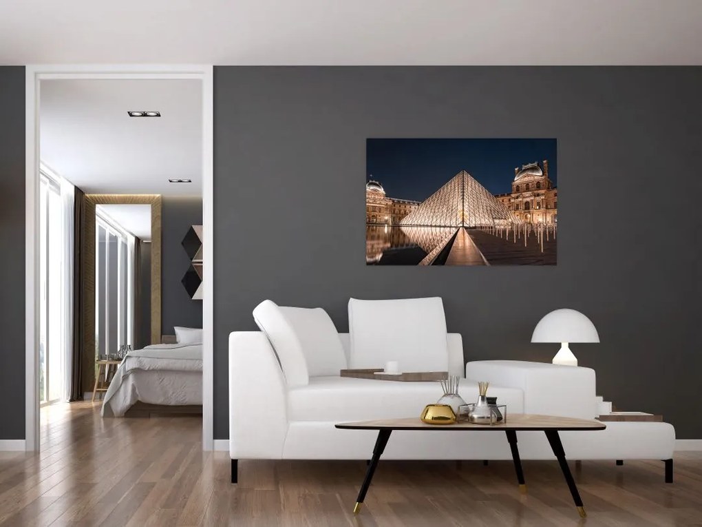 Tablou - Louvre noaptea (90x60 cm)