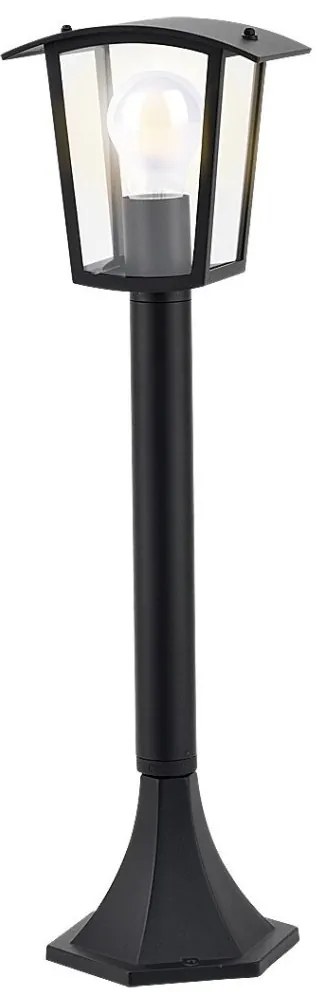 Stalp mic pentru iluminat exterior IP44 Taverna negru, transparent