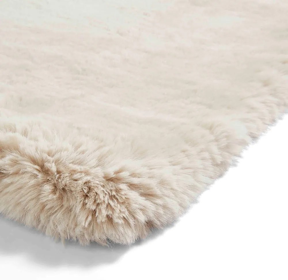 Covor crem 60x120 cm Super Teddy – Think Rugs