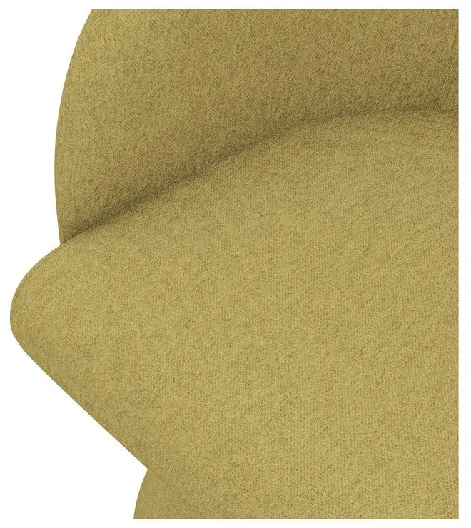 Scaun de sufragerie galben tapițat Kanoa – Makamii