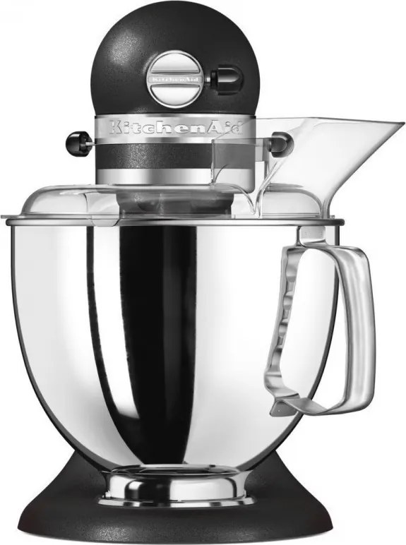 Mixer planetar KitchenAid Artisan Elegance 5KSM175PSEBK, 300 W, 4.8 l, acționare directă, 10 viteze, negru mat