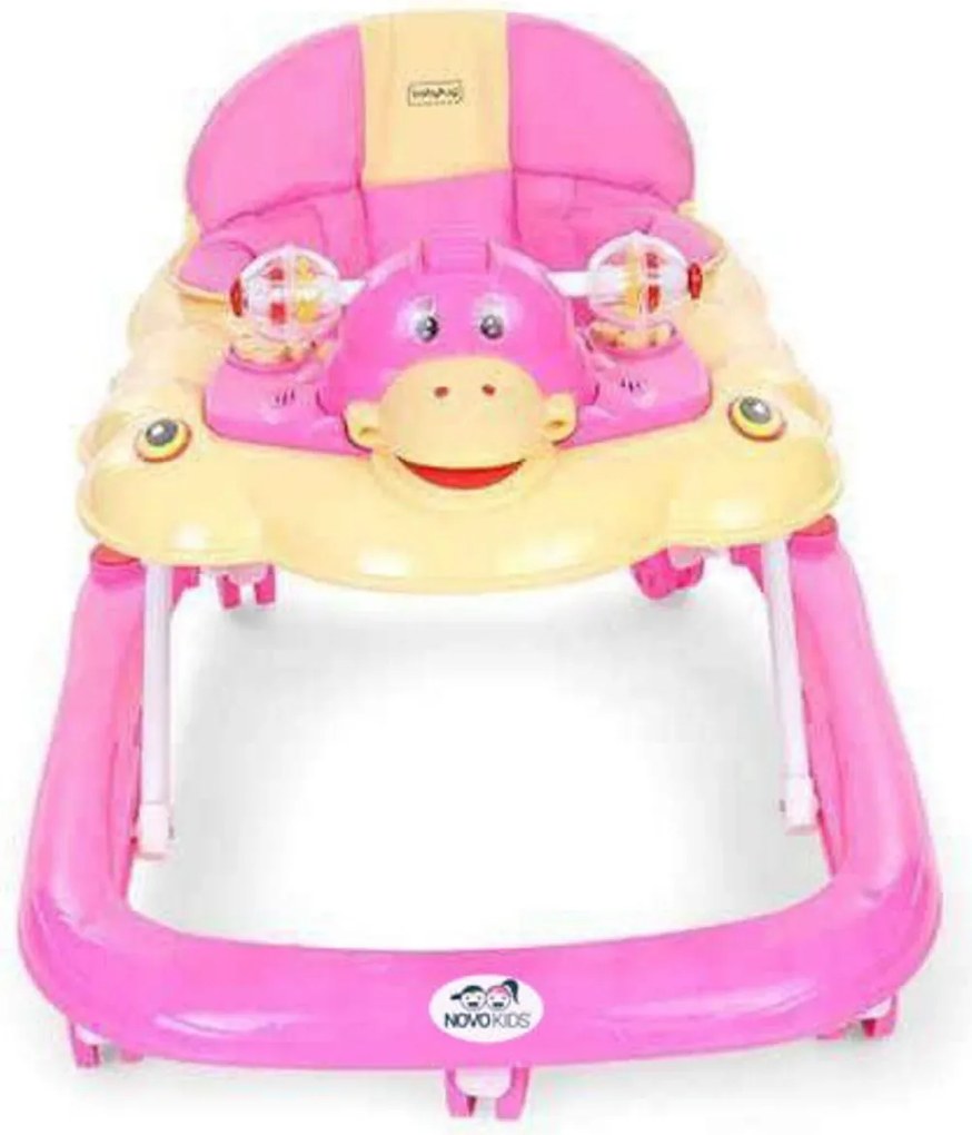 Premergator reglabil in 3 trepte NOVOKIDS™ Duckey, cu melodii, Ratusca, Pliabil, Roz