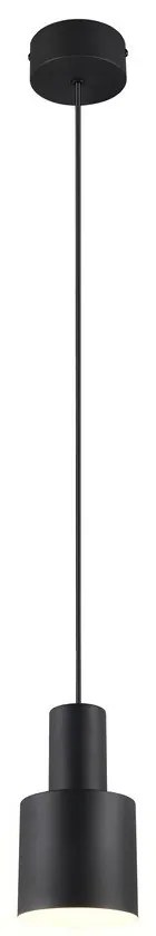 Lustră neagră cu abajur din metal ø 12 cm Agudo – Trio