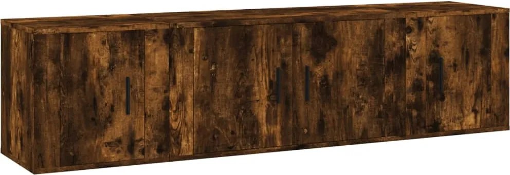 vidaXL Set dulapuri TV, 3 piese, stejar fumuriu, lemn prelucrat