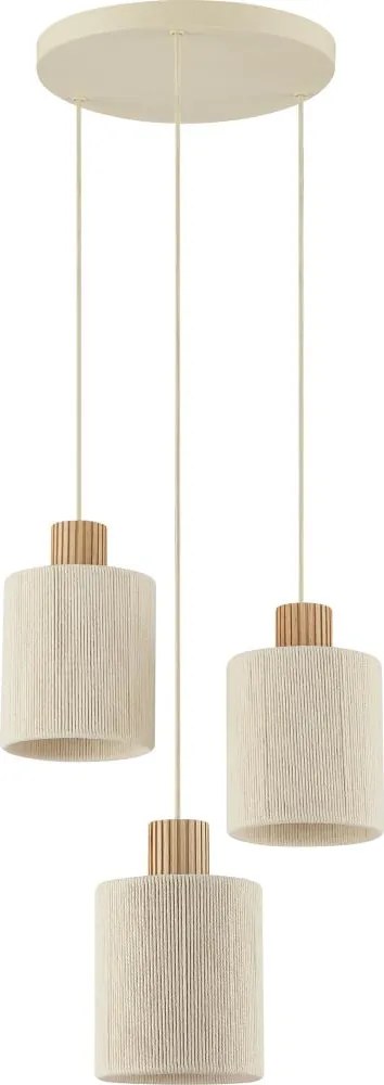 Brilliant - Lustră suspendată pe cablu ARLO 3xE27/20W/230V, diam. 40 cm, crem