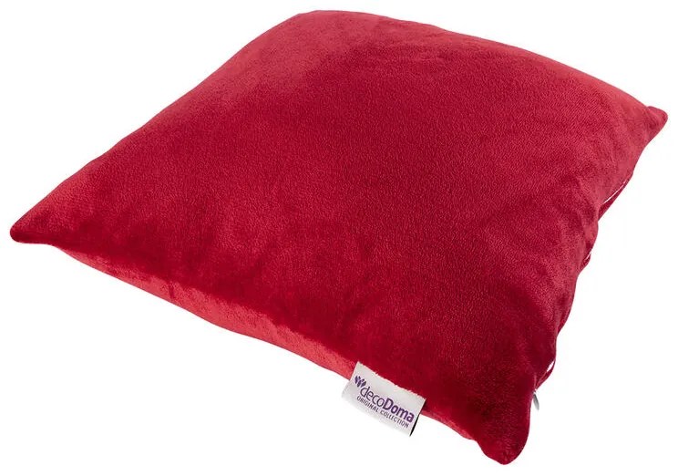Set de 2 feţe pernuţe din micropluş roşu 45 x 45 cm