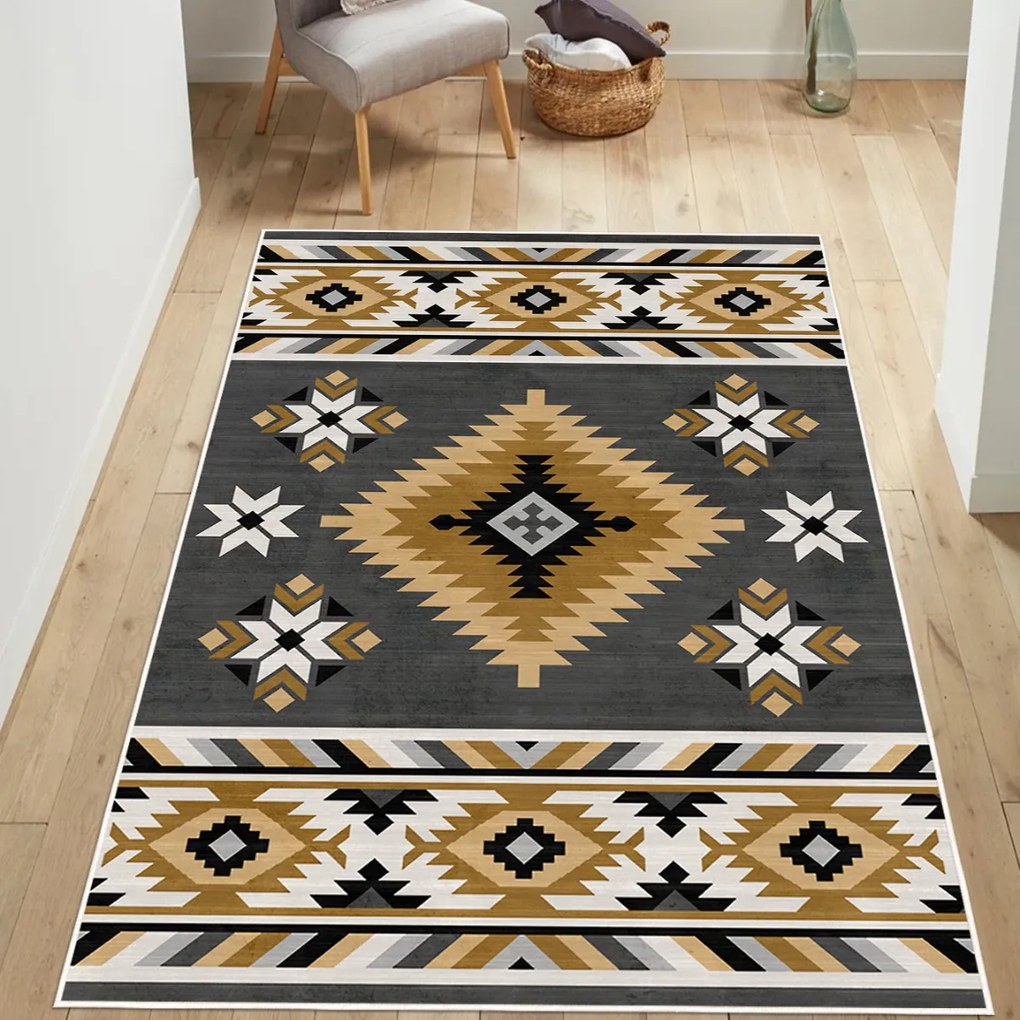 Covor camera antiderapant, Stil Boho-Chic, mai multe dimensiuni