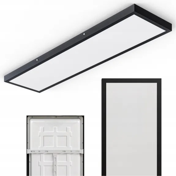 Panou LED aplicat 60W/230V 30x120 cm negru