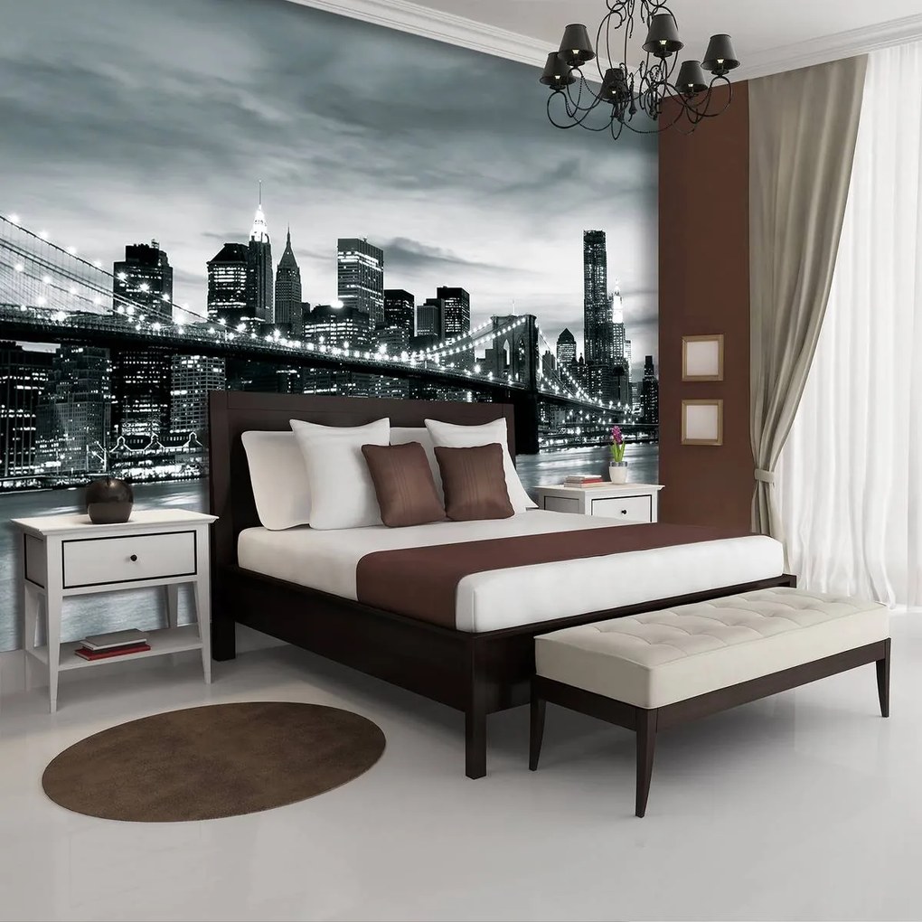 Fototapet - New York și podul Brooklin (152,5x104 cm)